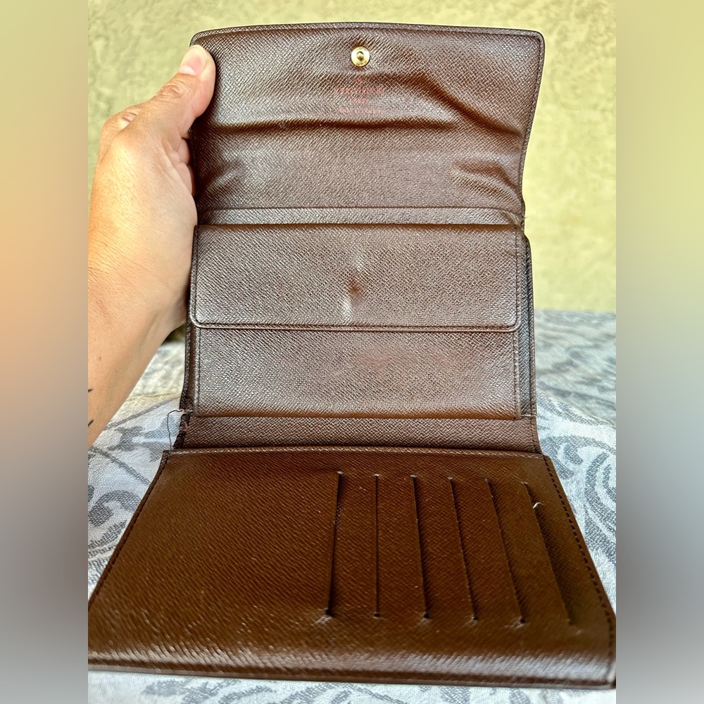 Louis Vuitton Damier Ebene Trifold Canvas Wallet